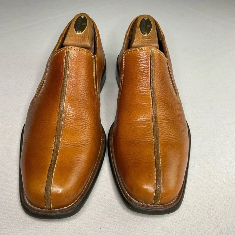 💚 JOHNSTON & MURPHY MENS SPLIT TOE CASUAL SLIP ON DRESS SHOE. GOOD COND - Picture 8 of 14